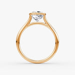 Load image into Gallery viewer, Cushion Cut - Bezel Ring - 14 K Gold