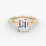 Load image into Gallery viewer, Emerald Cut - Bezel Ring - 14 K Gold