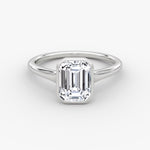 Load image into Gallery viewer, Emerald Cut - Bezel Ring