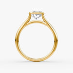 Load image into Gallery viewer, Radiant Cut - Bezel Ring - 18 K Gold