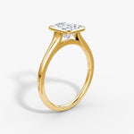 Load image into Gallery viewer, Radiant Cut - Bezel Ring - 18 K Gold