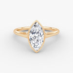 Load image into Gallery viewer, Marquise Cut - Bezel Ring - 18 K Gold