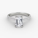 Load image into Gallery viewer, Emerald Cut - Royal Pave Ring - 18 K Gold