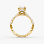 Load image into Gallery viewer, Emerald Cut - Royal Pave Ring - 18 K Gold