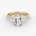 Load image into Gallery viewer, Emerald Cut - Royal Pave Ring - 18 K Gold