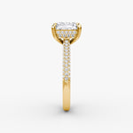 Load image into Gallery viewer, Radiant Cut - Royal Pave Ring - 14 K Gold