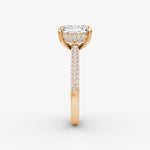 Load image into Gallery viewer, Radiant Cut - Royal Pave Ring - 14 K Gold