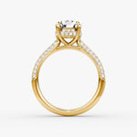 Load image into Gallery viewer, Round Cut - Royal Pave Ring - 18 K Gold