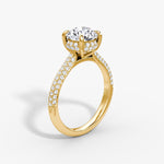 Load image into Gallery viewer, Round Cut - Royal Pave Ring - 18 K Gold