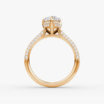 Load image into Gallery viewer, Pear Cut - Royal Pave Ring - 18 K Gold