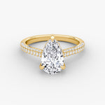 Load image into Gallery viewer, Pear Cut - Royal Pave Ring - 18 K Gold