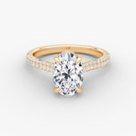 Load image into Gallery viewer, Oval Cut - Royal Pave Ring - 18 K Gold