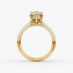 Load image into Gallery viewer, Marquise Cut - Royal Pave Ring - 14 K Gold