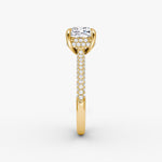 Load image into Gallery viewer, Cushion Cut - Royal Pave Ring - 18 K Gold