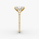 Load image into Gallery viewer, Emerald Cut - Pave Band - Cluster Ring - 18 K Gold