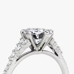Load image into Gallery viewer, Emerald Cut - Pave Band - Cluster Ring - 14 K Gold