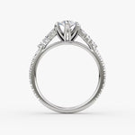 Load image into Gallery viewer, Marquise Cut - Pave Band - Cluster Ring - 18 K Gold