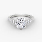 Load image into Gallery viewer, Radiant Cut - Pave Band - Cluster Ring - 18 K Gold