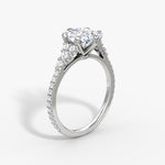 Load image into Gallery viewer, Radiant Cut - Pave Band - Cluster Ring - 18 K Gold