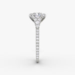 Load image into Gallery viewer, Cushion Cut - Pave Band - Cluster Ring - 14 K Gold