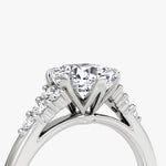 Load image into Gallery viewer, Cushion Cut - Plain Band - Cluster Ring - 18 K Gold