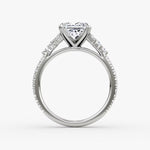 Load image into Gallery viewer, Princess Cut - Pave Band - Cluster Ring - 18 K Gold