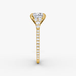 Load image into Gallery viewer, Princess Cut - Pave Band - Cluster Ring - 18 K Gold