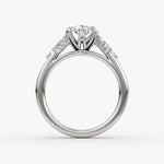 Load image into Gallery viewer, Pear Cut - Plain Band - Cluster Ring - 18 K Gold