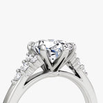Load image into Gallery viewer, Oval Cut - Plain Band - Cluster Ring - 14 K Gold