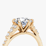 Load image into Gallery viewer, Oval Cut - Pave Band - Cluster Ring - 18 K Gold