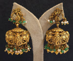 Load image into Gallery viewer, Temple Jewellery Lakshmi – Solid 925 Sterling Silver Earrings (45.5g)
