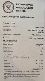 Load image into Gallery viewer, 3.44 Carat Lab Grown Solitaire Ear Studs (1.72ct each)