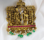 Load image into Gallery viewer, Temple Jewellery Ram Darbaar Pendant – Solid 925 Sterling Silver 80 Grams