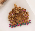 Load image into Gallery viewer, Temple Jewellery Ram Darbaar Pendant – Solid 925 Sterling Silver 102 Grams