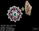 Load image into Gallery viewer, Regal Ruby Bloom Stud Earrings – 925 Silver with AAA Cubic Zirconia