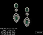 Load image into Gallery viewer, Emerald Bloom Stud Earrings – 925 Silver with AAA Cubic Zirconia