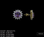 Load image into Gallery viewer, Purple Earrings – 925 Silver with AAA Cubic Zirconia