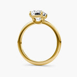 Load image into Gallery viewer, Emerald Cut - Plain Band - Classic Engagement Ring- 14 K Gold