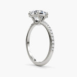 Load image into Gallery viewer, Oval Cut - Pave Band - 6 Prong Classic Ring - 14 K Gold