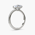 Load image into Gallery viewer, Emerald Cut - Pave Band - Classic Engagement Ring- 14 K Gold