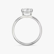 Round Cut - Plain Band - 6 Prong Classic Ring - 14 K Gold