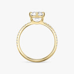 Load image into Gallery viewer, Round Cut - Pave Band - 6 Prong Classic Ring - 14 K Gold
