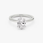 Load image into Gallery viewer, Pear Cut - Plain Band - 6 Prong Classic Ring - 14 K Gold
