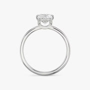 Pear Cut - Plain Band - 6 Prong Classic Ring - 14 K Gold