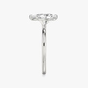 Pear Cut - Plain Band - 6 Prong Classic Ring - 14 K Gold