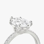 Load image into Gallery viewer, Pear Cut - Pave Band - 6 Prong Classic Ring - 14 K Gold
