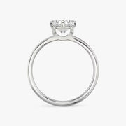 Oval Cut - Plain Band - 6 Prong Classic Ring - 18 K Gold