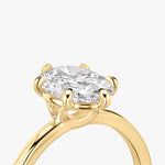 Load image into Gallery viewer, Oval Cut - Plain Band - 6 Prong Classic Ring - 18 K Gold
