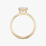 Load image into Gallery viewer, Oval Cut - Pave Band - 6 Prong Classic Ring - 18 K Gold

