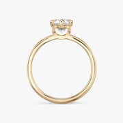 Marquise Cut - Plain Band - 6 Prong Classic Ring - 18 K Gold